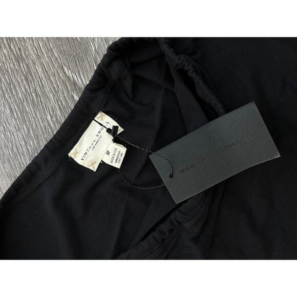 NWT Vintage Souls One Shoulder Crop Top In Black Size Medium - Picture 2 of 4